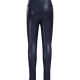WE Fashion Imitatieleren Skinny Broek Donkerblauw