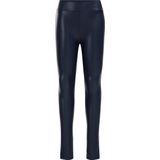WE Fashion Imitatieleren Skinny Broek Donkerblauw