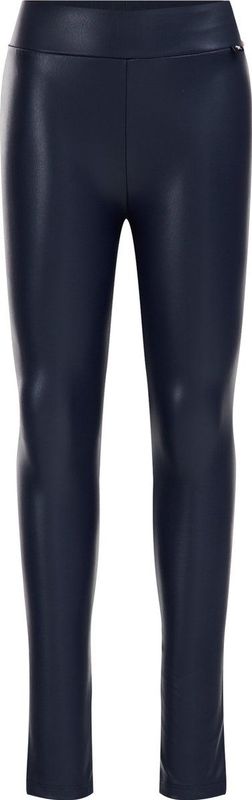 WE Fashion Imitatieleren Skinny Broek Donkerblauw