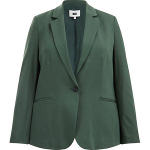 WE Fashion Curve - Blazer - Donkergroen - Viscosemix - Reverskraag