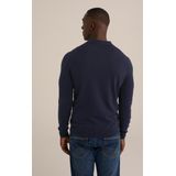 Fundamentals - Heren Slim Fit Fijngebreide Polo - Donkerblauw