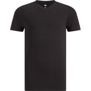 WE Fashion Jongens basic T-shirt met V-hals