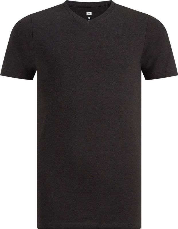 WE Fashion Jongens basic T-shirt met V-hals
