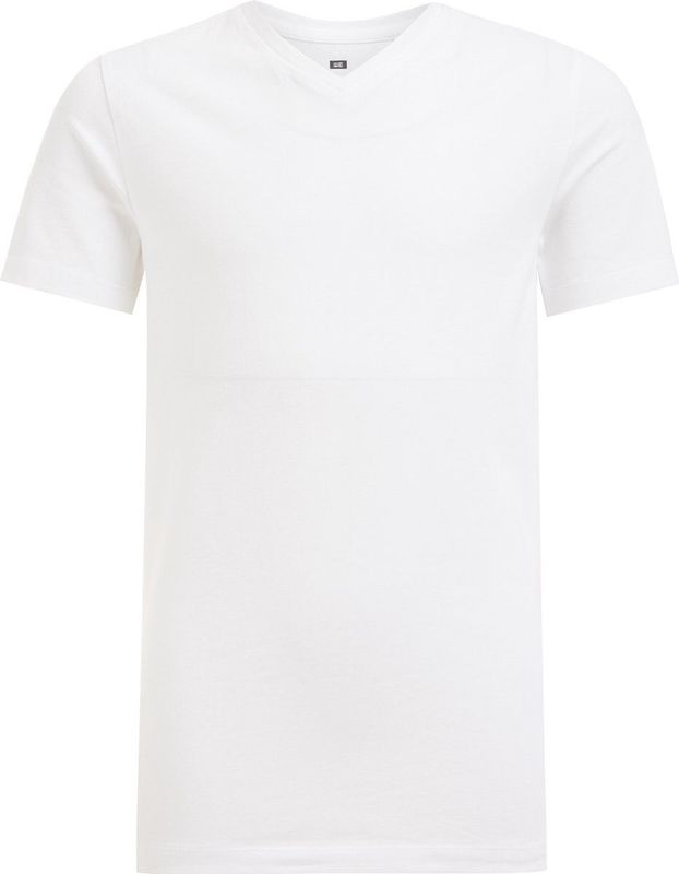 WE Fashion Jongens basic T-shirt met V-hals