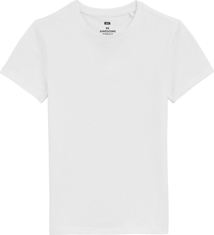 WE Fashion Jongens basic T-shirt met ronde hals