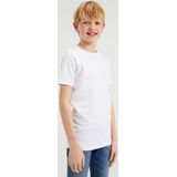 WE Fashion Jongens basic T-shirt met ronde hals 2-pack