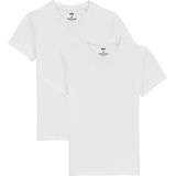 WE Fashion Jongens basic T-shirt met ronde hals 2-pack