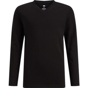 WE Fashion Jongens basic T-shirt met V-hals