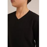 WE Fashion Jongens basic T-shirt met V-hals