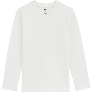 WE Fashion Jongens basic T-shirt met V-hals