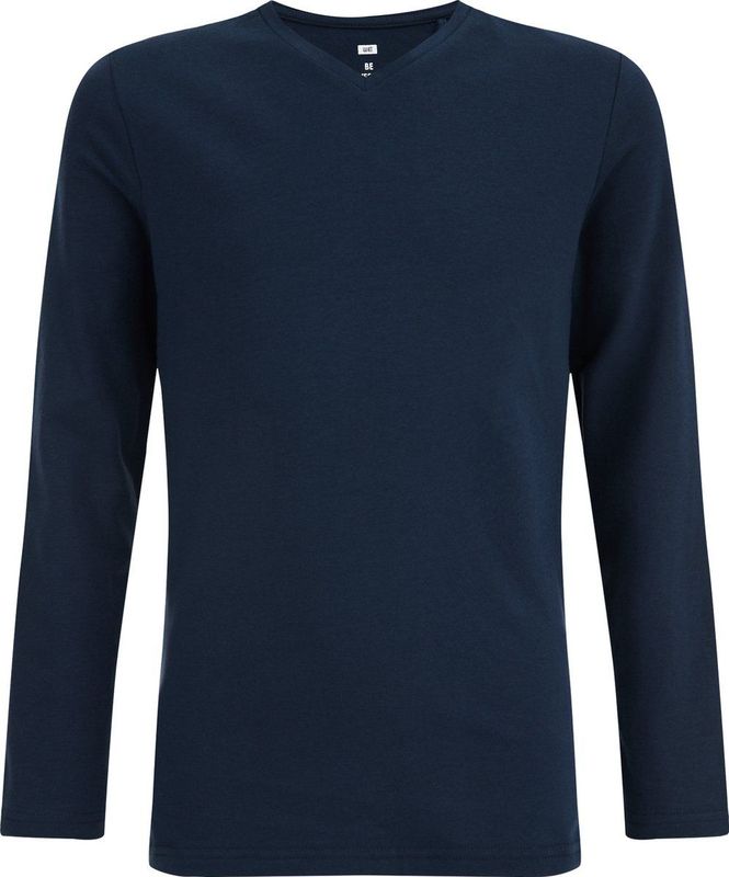WE Fashion Jongens basic T-shirt met V-hals