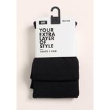 WE Fashion - Panty - Zwart - Set van 2 - 50 denier