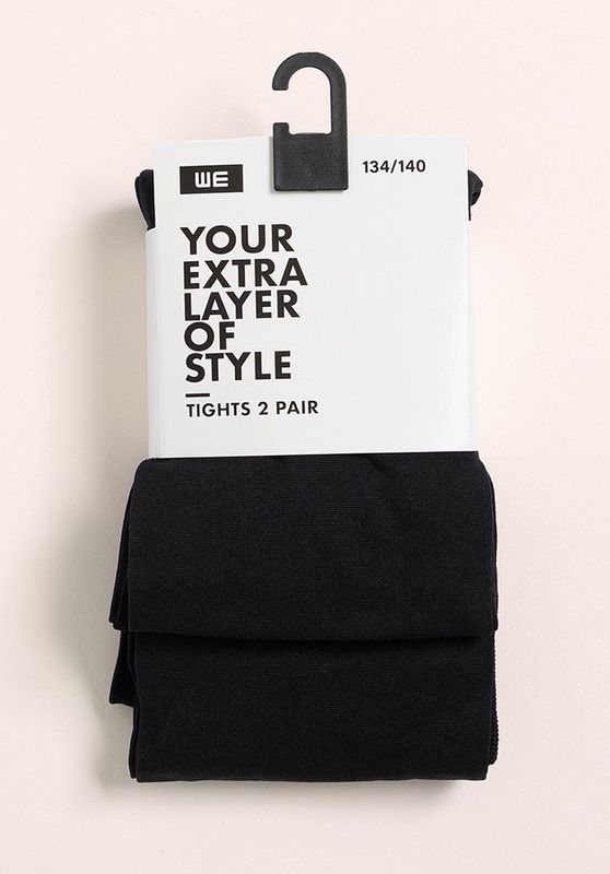 WE Fashion - Panty - Zwart - Set van 2 - 50 denier