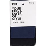 WE Fashion - Tweelingpak - Zwart - Donkerblauw - Katoen