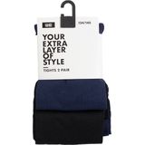 WE Fashion - Tweelingpak - Zwart - Donkerblauw - Katoen