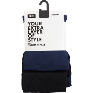 WE Fashion - Tweelingpak - Zwart - Donkerblauw - Katoen