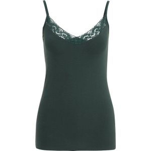 WE Fashion singlet met kant groen