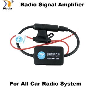 Dc 12V Auto Fm Radio Signaal Antenne Versterker Booster Auto Radio Signaal Versterker Metalen Shell Forcar Dvd Gps Speler