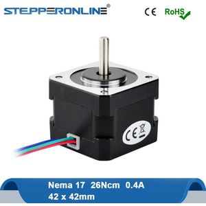 Nema17 Stappenmotor 34mm 26Ncm 0.4A 12V Motor Nema 17 Stappenmotor 42 Motor 4-lead voor DIY 3D Printer