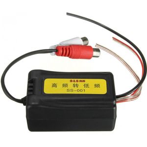 6.5X3.9X3 Cm Lichtgewicht Duurzaam Hoog Naar Laag Niveau Auto Speaker Rca Converter 2 Kanaal En 5 draden Met Aardedraad