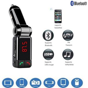 Auto Bluetooth FM Mp3-speler Zender Draadloze Modulator HandsFree Carkit Lcd-scherm USB Oplader voor telefoon