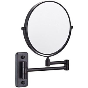 Make-Up Spiegel Chroom Messing Badkamer Spiegels 3 X Vergrootglas Spiegel Vouwen Scheren 8 Inch Wandmontage 360 Draaien Ronde Spiegels