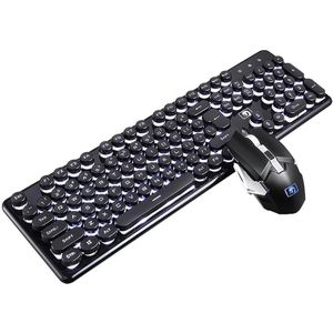 2400 Dpi Draadloze Oplaadbare Gaming Mechanische Toetsenbord 104 Toetsen Backlit Waterdichte Muis Combo Voor Xinmen K620, Ergonomische