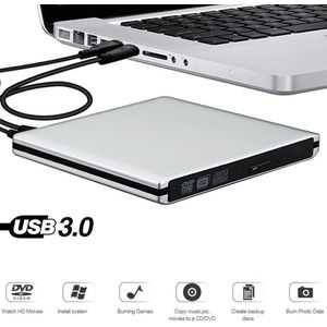 Ultra Slim Externe USB 3.0 Hoge Snelheid CD-RW DVD-RW Super Drive Speler Schrijver Brander voor HP ASUS DELL Samsung Lenovo, PC Laptop