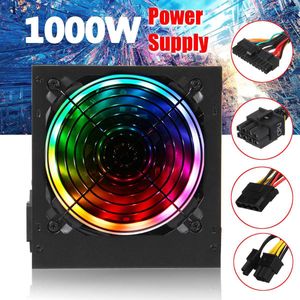 1000W PFC PC Voeding 140mm Stille LED rgb Fan 24 Pin PCI PSU SATA 6Pin 4Pin ATX 12V Gaming Computer Voeding