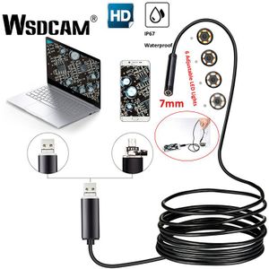Wsdcam Endoscoop Camera 7MM 2 in 1 Micro USB Mini Camcorders Waterdicht 6 LED Borescope Inspectie Camera Voor PC smart Telefoons