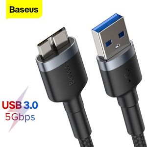 Baseus Usb 3.0 Naar Micro B Kabel 5Gb Snelle Usb Type Een Micro-B Data Kabel Voor Samsung s5 Note 3 Hdd Externe Harde Schijf Schijf Cord