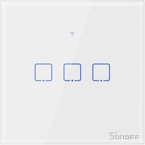1/3 Pcs Sonoff T0 Eu Tx-Serie Wifi Smart Switch Domotica Wifi Muur Schakelaars Compatibel Met ewelink Google Home Alexa