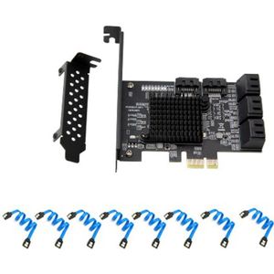 Pci-E Sata 2X 4X 8X 16X Pci-E Kaart Pci Express Sata 3.0 8-Port Sata Iii 6Gbps uitbreiding Adapter Met Sata Data Kabel