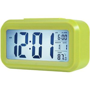 Batterij Digitale Wekker Voor Slaapkamer, 4.5 ""Lcd-scherm Nachtkastje Wekker Met Snooze, Backlight, nachtlampje, Datum En Tempe