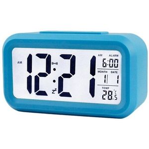 Batterij Digitale Wekker Voor Slaapkamer, 4.5 ""Lcd-scherm Nachtkastje Wekker Met Snooze, Backlight, nachtlampje, Datum En Tempe