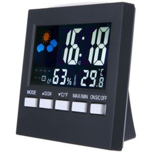 Digitale Display Thermometer vochtigheid klok Kleurrijke LCD Alarm Kalender Weer multi functionele elektronische klok weten de tijd