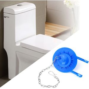 2PCS PVC Toilet Seal Water Stop Valve Cover Drain Flush Valves Toilet Tank Fittings Bathroom Repair Kit with Stainless Steel Cha