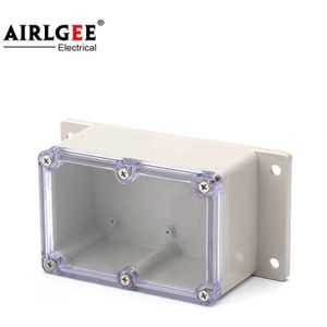 120*81*65mmIP65 transparante waterdichte plastic case ABS/PC aansluitkast elektrische switch box met vaste installatie grijs