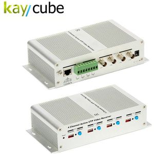 4 Kanaals Actieve Power Video Balun Transmissie 4 Ch Actieve Video Receiver Utp Video Balun Hub Twisted Pair Vrouwelijke BNC Keycube