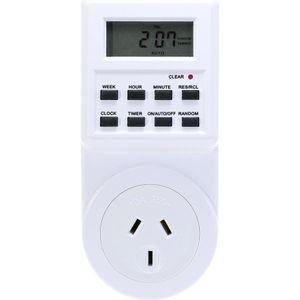 Eu Uk Us Fr Br Plug Digitale Smart Home Programmeerbare Elektrische Muur Plug Power Socket Tijdschakelaar Socket Klok 220V 110V Ac