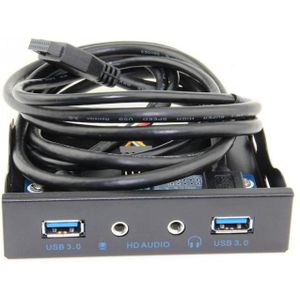 Usb 3.0 2 Port 3.5in Voorpaneel Metalen Hub Multifunctionele Desktop Open Floppy Bay