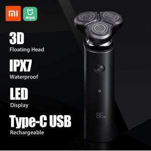 Xiaomi Mijia Elektrische Scheerapparaat S500 IPX7 Waterdichte Mannen Scheermes Baard Trimmer 3 Hoofd Droog Nat Dual Blade Comfy Schoon Met led Display