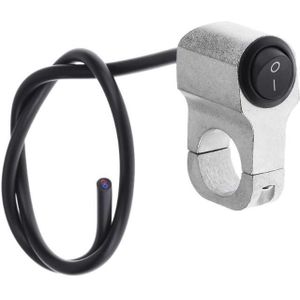 Aluminium 2-Draad 7/8in Motorfiets Stuur Koplamp Aan/Uit Schakelaar met LED Licht Waterdicht motorfiets Accessoire