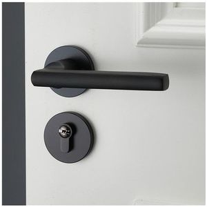 Zwarte ruimte aluminium deurklink Interieur/Slaapkamer deurslot Split Stille deurslot, Deur hardware