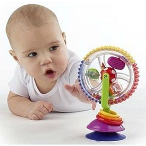 Puzzel Baby Educatief Ontwikkelen Speelgoed Spinning Reuzenrad Roterende Windmolen Riem Sucker Baby Rammelaar Bijtring Speelgoed