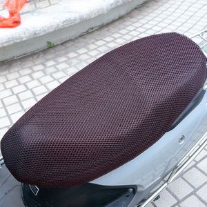 M 3D Ademend Mesh Motorfiets Bekleding Elektrische Fiets Netto Stoelhoezen Cooling Protector Duurzaam Zwart, Rood, goud, Blauw, Kleurrijke