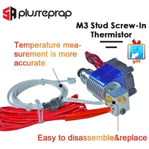 Verbeterde V6 J-Head Hotend Wade/Bowden Extruder Met Verwarming M3 Schroef-In Thermistor Nozzle Fan Warmte sink MK8 3D Voor Printer Delen