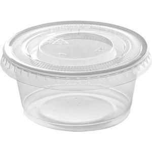 2 Oz 60 Ml Clear Plastic Portie Cups Met Deksels, Souffle Cups, Jello Shot Cups