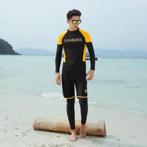 Koreaanse Wetsuits Vrouwen Surfen Mannen Matching Paar Full Body Duiken Pak Shirt + Legging + Korte Lover Zwemmen Nat set