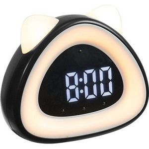 Led Digitale Klok Tafel Cock Wake-Up Lamp Digitale Wekker Bureau Elektronische Nachtkastje Klok Met Thermometer Geluid-gecontroleerde